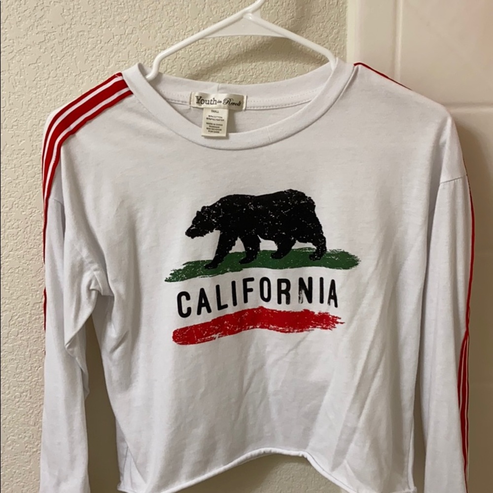 White cropped long sleeve